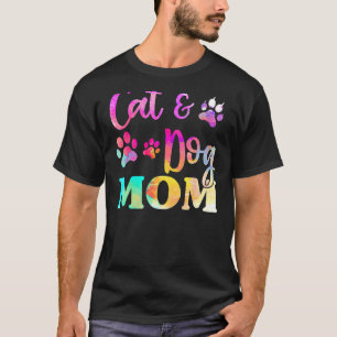 Haustier Katze Und Hund Mama Tie Dye Muttertag Dam T-Shirt