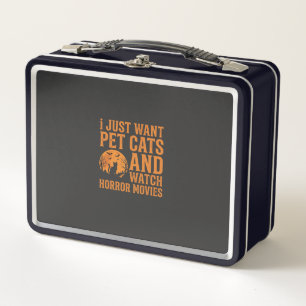 Haustier-Katzen-Horrorfilme-Halloween-Design_1 Metall Brotdose