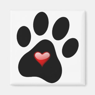 HAUSTIER-LIEBHABER-TATZEN-DRUCK-MAGNET ADOPTIEREN MAGNET