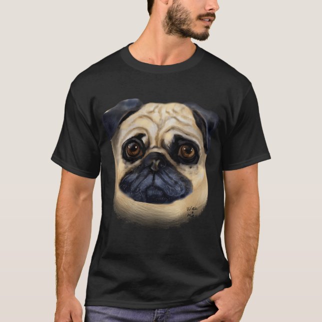 Haustier-Mops T-Shirt (Vorderseite)
