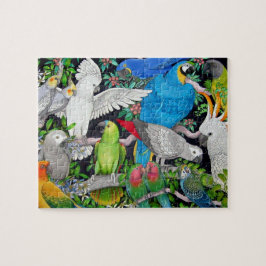 Haustier-Papageien des Weltpuzzlespiels
