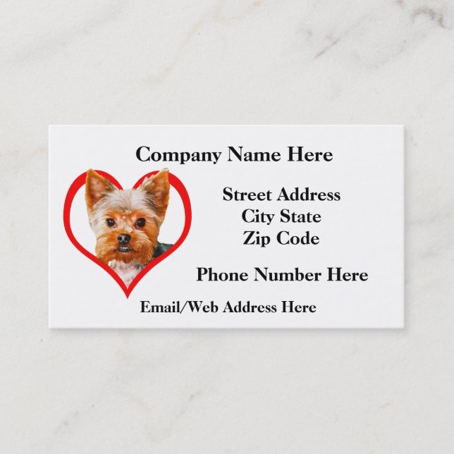 Haustier-Pflegenprobe 9 Visitenkarte (Vorderseite)