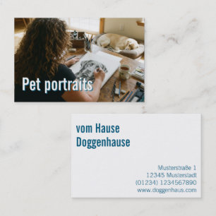 Haustier-Porträt-Service Visitenkarte