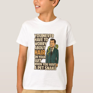 Haustier Schlange Nein auf Haaranzug Lustige Grafi T-Shirt