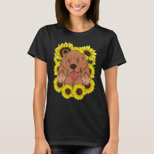 Haustier Sunshine Sonnenblume Eigentümer Hund Cock T-Shirt