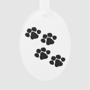 Haustier-Tatzen-Drucke für Tierliebhaber Ornament