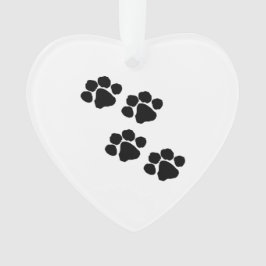 Haustier-Tatzen-Drucke für Tierliebhaber Ornament