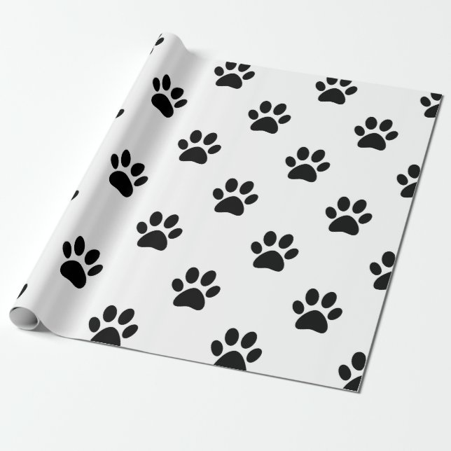 Haustier-Tatzen-Muster Geschenkpapier (Ungerollt)