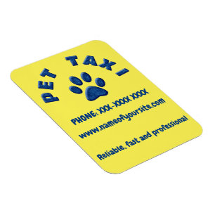 Haustier-Taxi-Denim Magnet