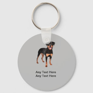 Haustier Thema Rottweiler Hund Schlüsselanhänger