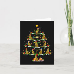 Haustier Weihnachten Weihnachten Bengalische Katze Karte