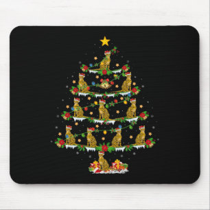 Haustier Weihnachten Weihnachten Bengalische Katze Mousepad