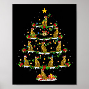 Haustier Weihnachten Weihnachten Bengalische Katze Poster