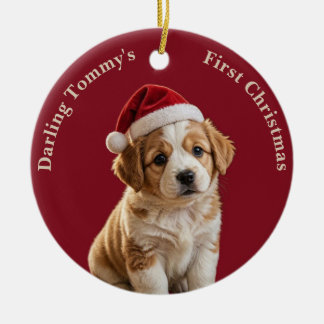 Haustier Welpe Hund Geburtsstatistik Foto Name 1. Keramik Ornament
