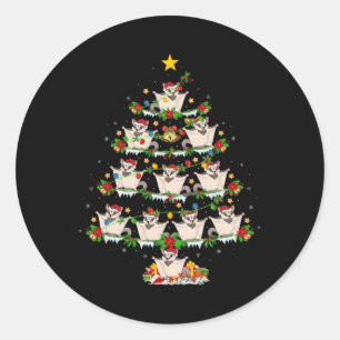 Haustier Xmas Lights Santa Sugar Glider Christma Runder Aufkleber
