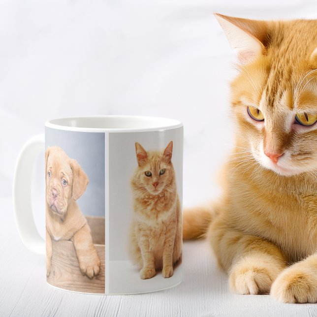 Haustiere 3 FotoCollage für Katzen- und Hundebesit Kaffeetasse (Von Creator hochgeladen)