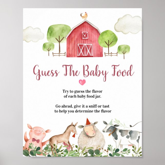Haustiere Barnyard rät das Baby Food Poster (Vorne)