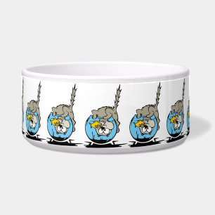 Haustiere Bowl/Katze mit Kopf in Fischschale Napf