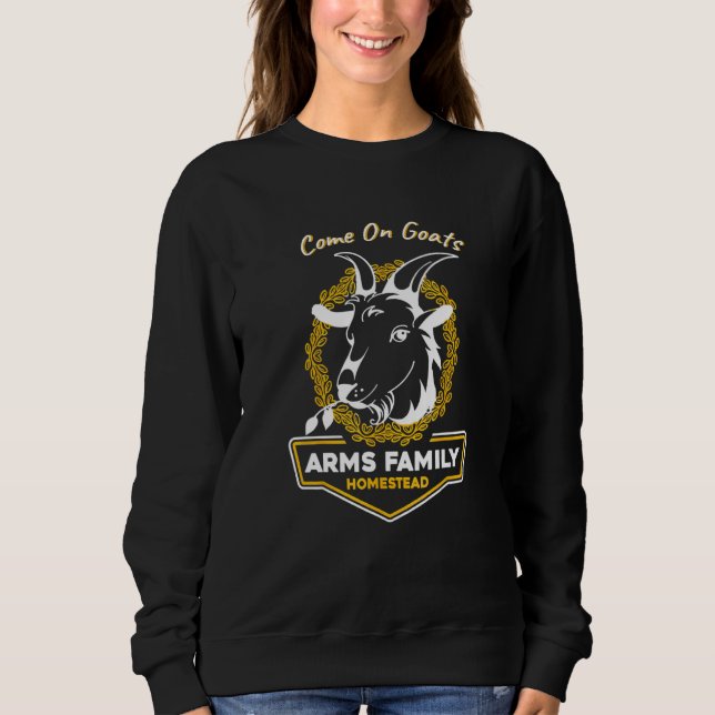 Haustiere der Waffenfamilie kommen auf Ziegen Sweatshirt (Vorderseite)