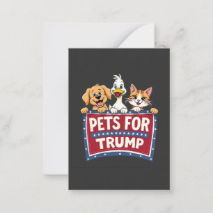 Haustiere für Trump Cats Maga Hunde Wahl Mitteilungskarte