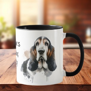 Haustiere Gram's Basset Wasserfarbe Braun Personal Tasse