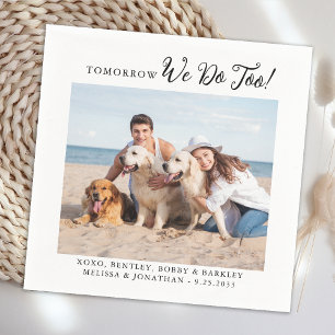 Haustiere Hunde Katzen Foto Modernes Hochzeitsesse Serviette