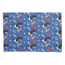 Haustiere im Parade Pillow Case (auf blau) Kissenbezug