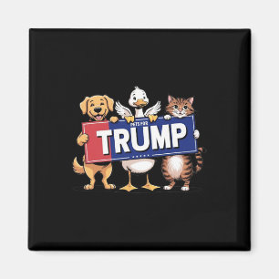 Haustiere Katze Ente Hund für Trump Magnet