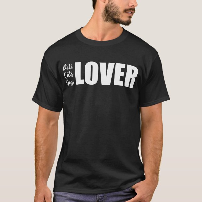 Haustiere Katzen Hundeliebhaber T-Shirt (Vorderseite)