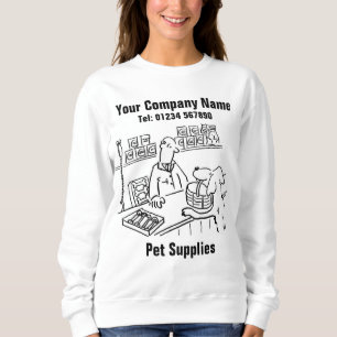 Haustiere mitführen Einkaufskorb Sweatshirt