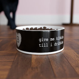 Haustiere Paw Print Herz Mit Monogramm Black Cat B Napf