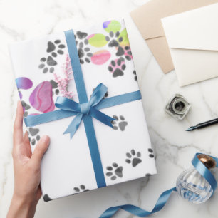 Haustiere Pawprints Geschenkpapier