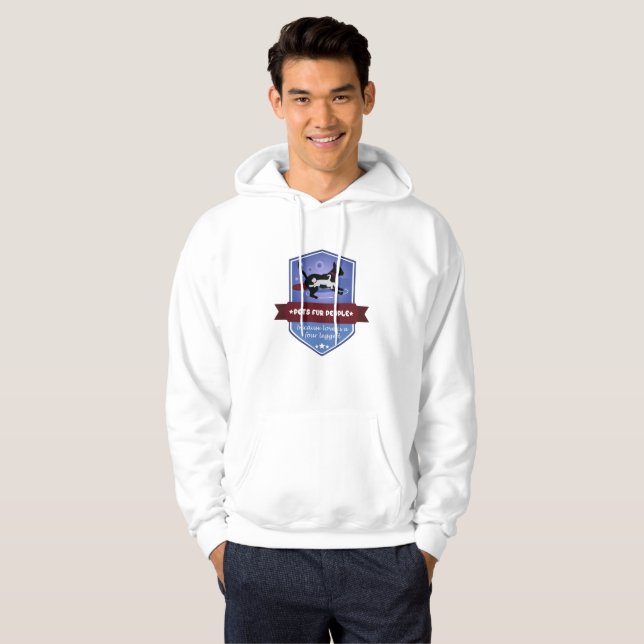 Haustiere Pelze, weil Liebe ein vier Beine ist Hoodie (Vorne ganz)