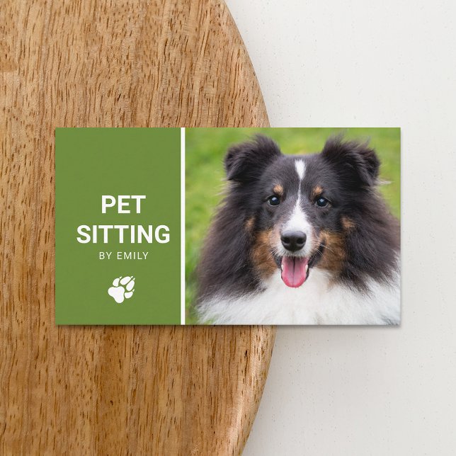Haustiere Sitzende Hunde Service Happy Sheltie Dog Visitenkarte (Von Creator hochgeladen)