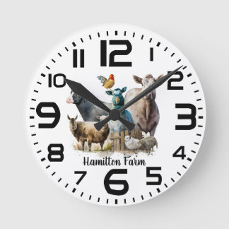 Haustiere-Uhr Runde Wanduhr