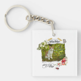 Haustiere und Blume, skalierbar, maßgeschneidert Schlüsselanhänger