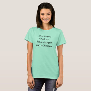 Haustiere Vierbeinige Kinder Hunde Katzen Lustig T-Shirt