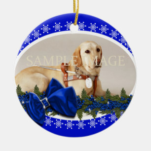 HaustiererinnerungsFoto PERSONIFIZIEREN Blau Keramik Ornament