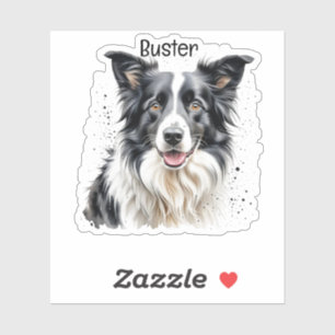 Haustierfoto mit Namen personalisieren Aufkleber