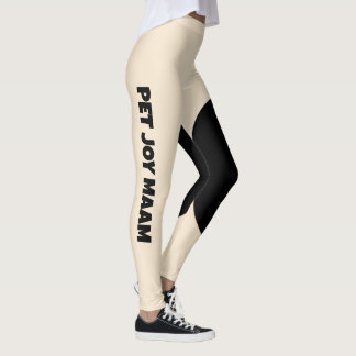 Haustierkatze Mama Champagner Gold Schwarz Individ Leggings