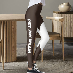 Haustierkatze Mama Espresso Braun Schwarz Individu Leggings