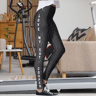 Haustierkatze Mama Faux Denim Schwarze Jeans Retro Leggings