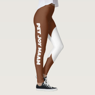 Haustierkatze Mama Kastanienbraun Weiß Individuali Leggings