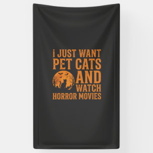 Haustierkatzen Horrorfilme Halloween Design_1 Banner