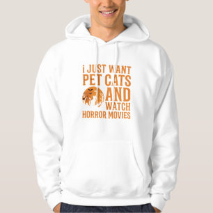Haustierkatzen Horrorfilme Halloween Design_1 Hoodie