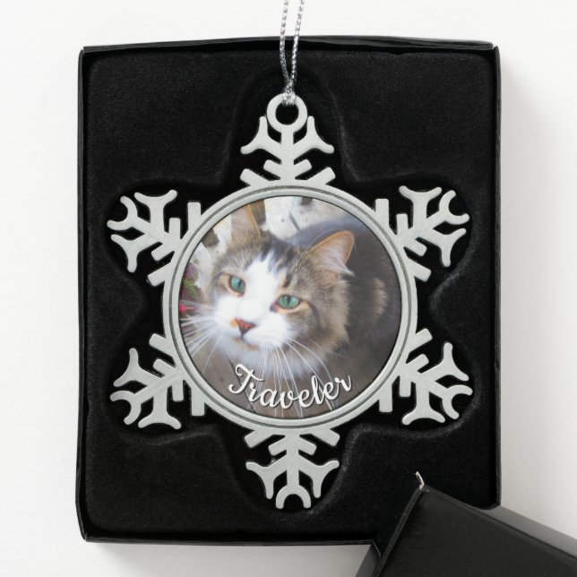 Haustierliebhaber machen sich selbst zu einem ganz schneeflocken Zinn-Ornament (Box)