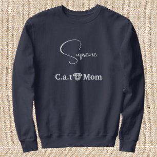 Haustierliebhaber Navy Blau Weiße Schrift Benutzer Sweatshirt
