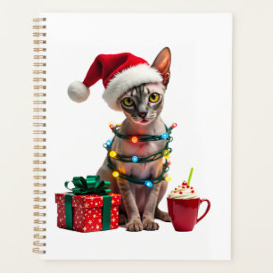 Haustierliebhaber Süße Sphynx-Katze Rentiere Gewei Planer