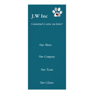 Haustierpflege Business Rack Cards Werbekarte