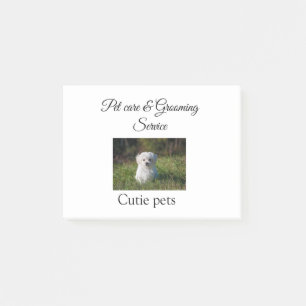 Haustierpflege Grooming-Service Name Adresse Text Post-it Klebezettel